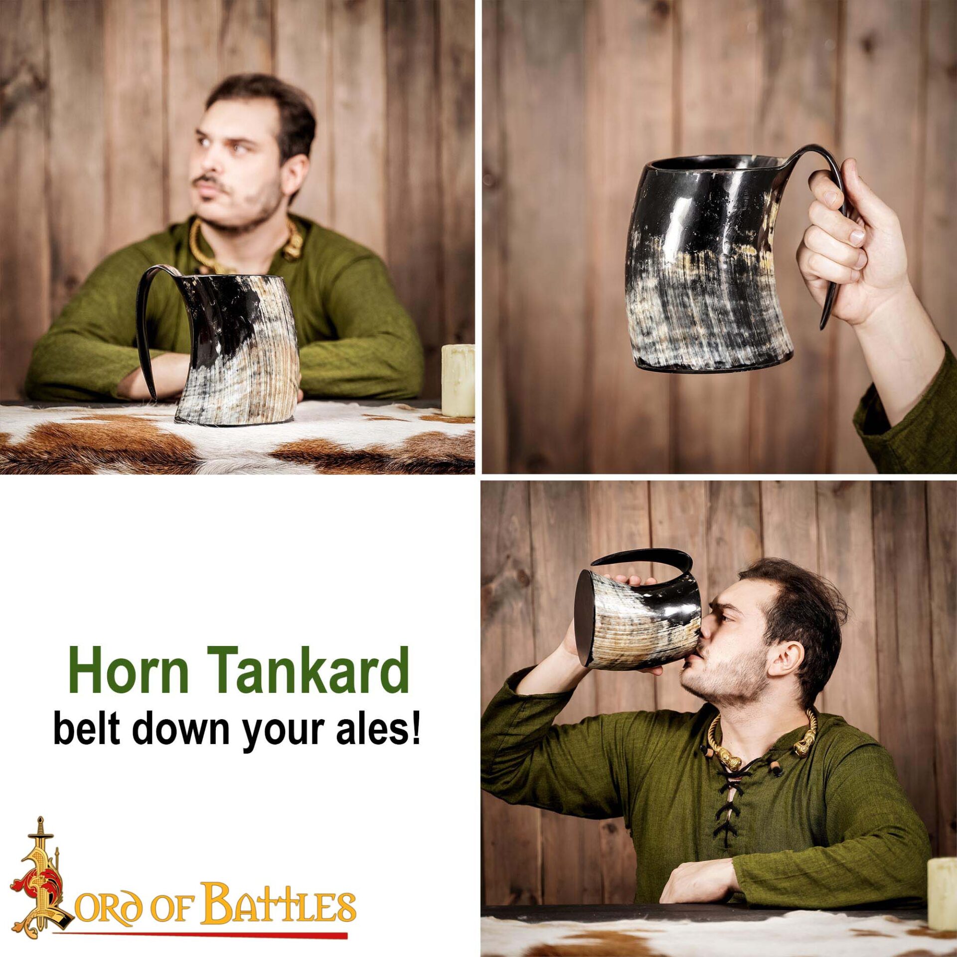 Medieval Horn Tankard