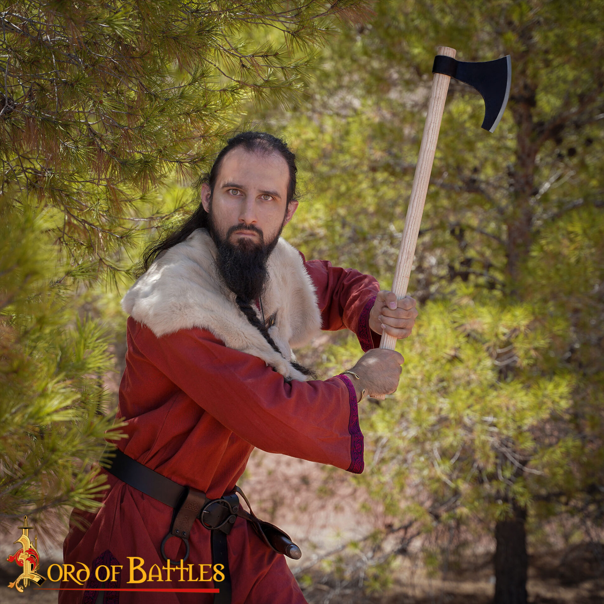 Viking Era Hand Forged Bearded Axe with Ash Wood Handle 25305-ASH 5 Viking bearded axe