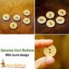 19141-5pcs pattern 2 Medieval Horn Buttons Set of 5 Handcrafted Genuine Buffalo Horn