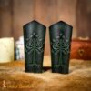 25908GR_5 Genuine Leather Bracers with Embossed Tree of Gondor Motif