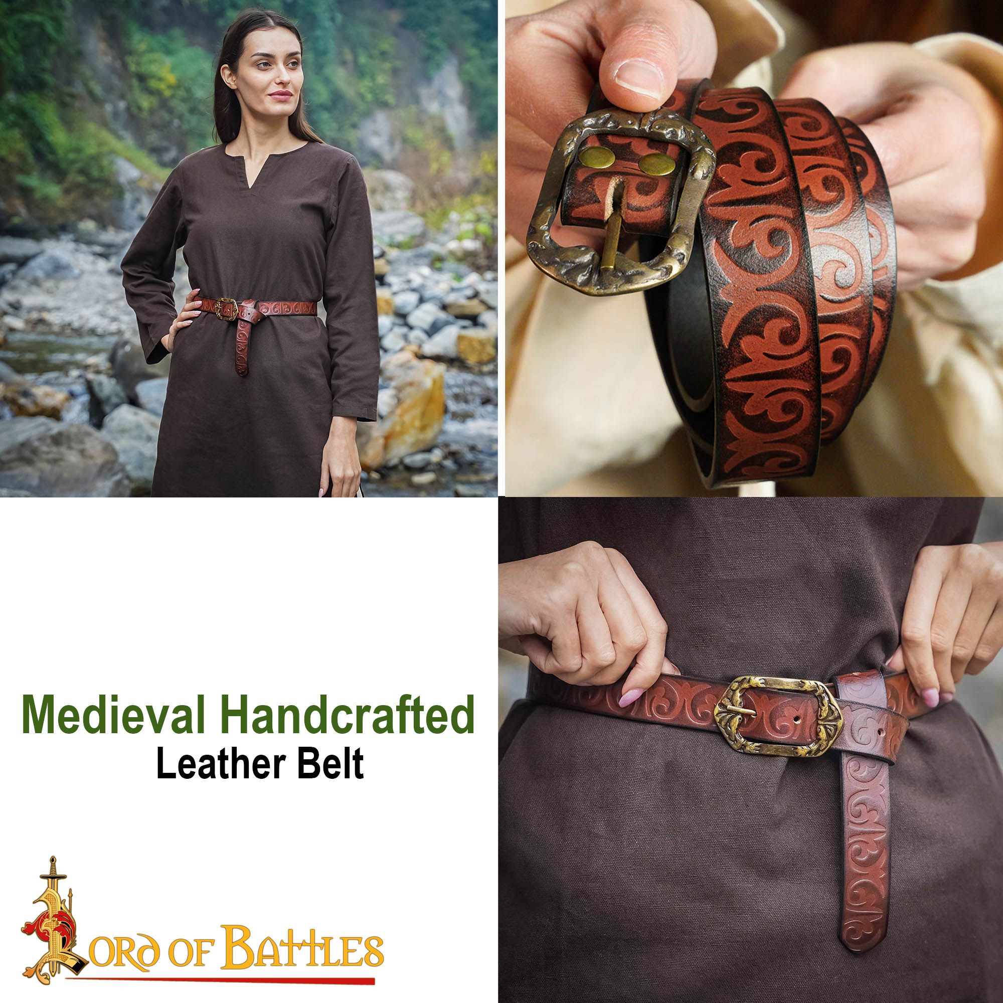 Medieval Handcrafted Leather Belt