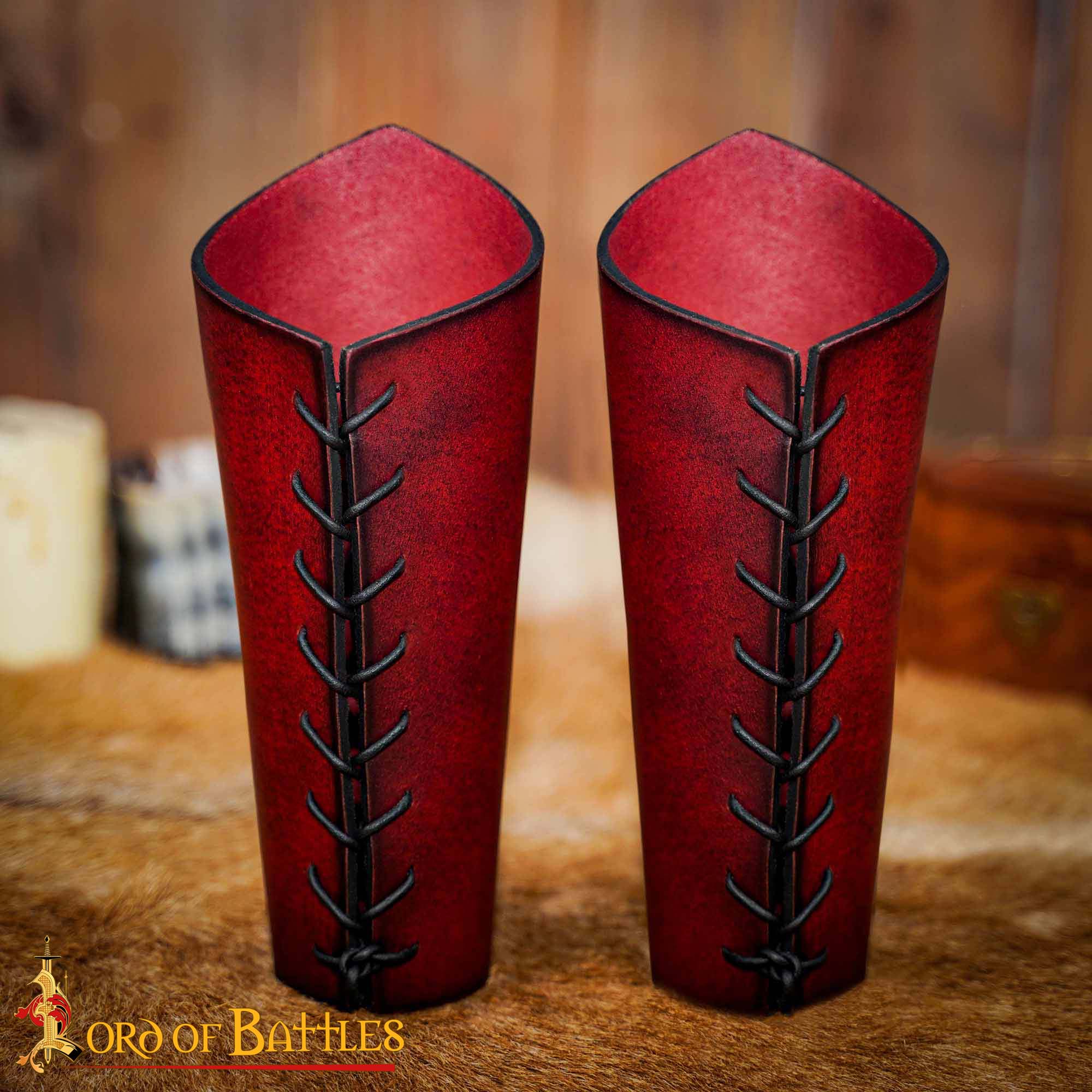 genuine leather bracers