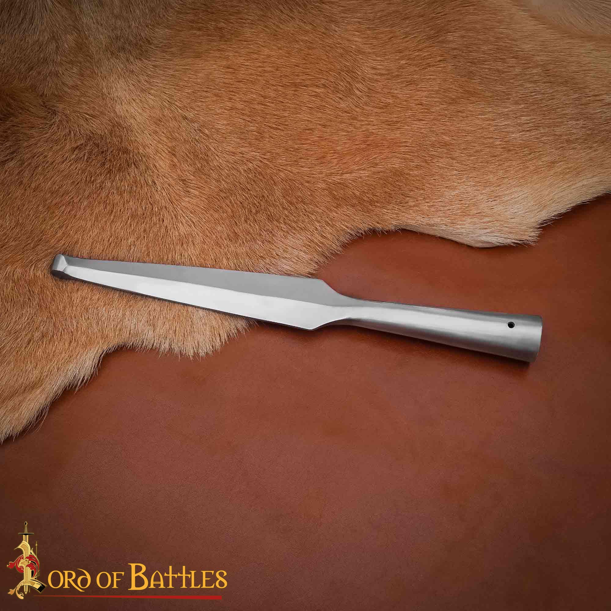 Medieval Blunt Spear Head Forged from Carbon Steel - 25955 5 Medieval Blunt Spear Head Forged from Carbon Steel