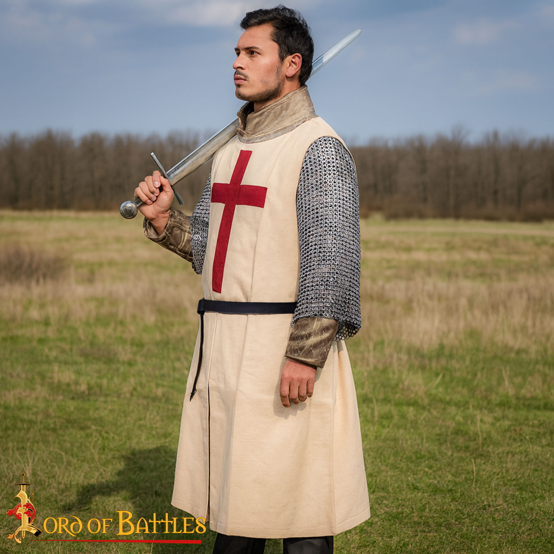 Medieval Crusader Knight Canvas Cotton Tabard-60287 1 Crusader Surcoat