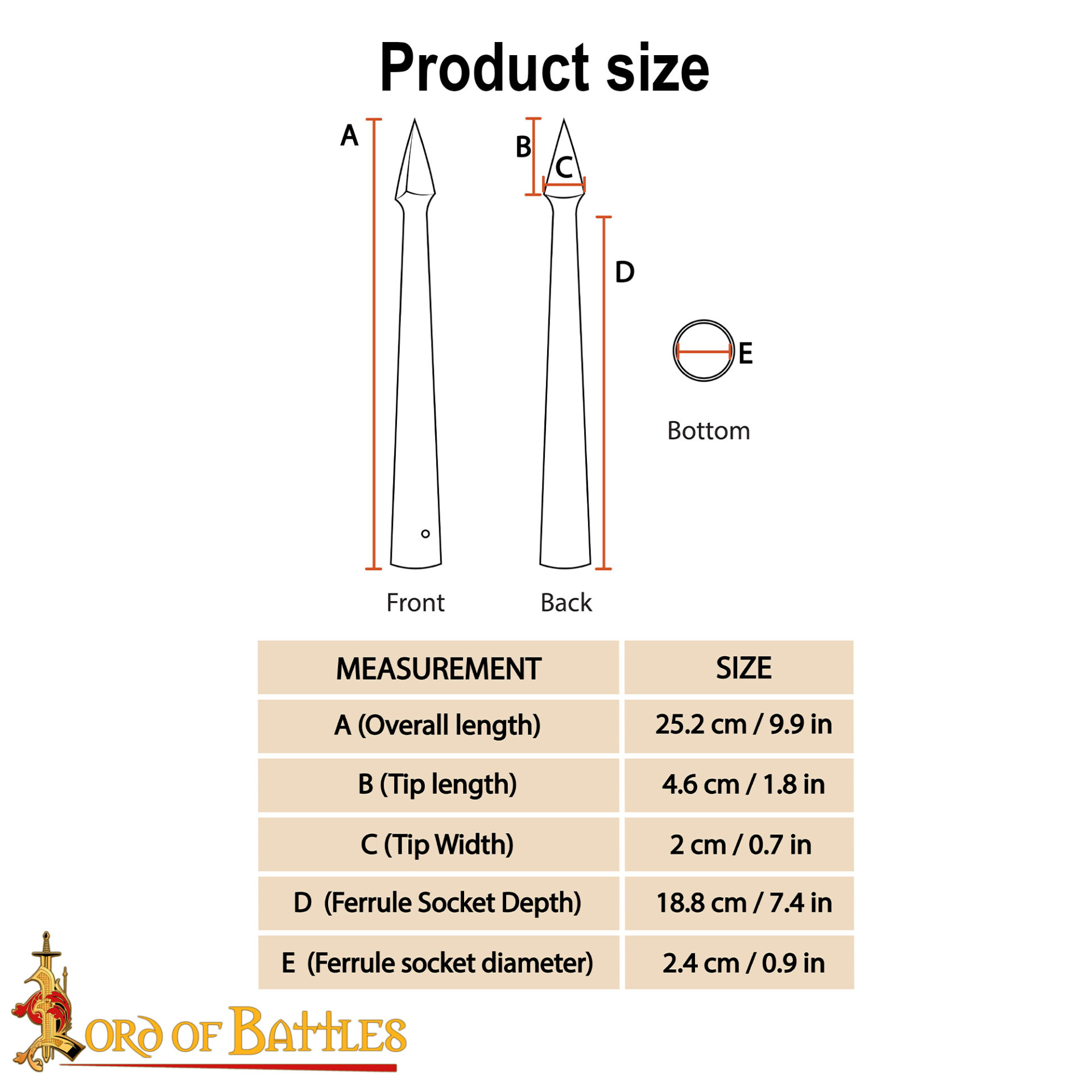 Medieval Spear and Axe Heads-25954 2 Triangle Spear Head