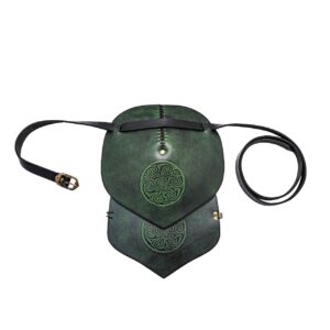 Leather Pauldron with Embossed Celtic Spiral Design - Discontinued