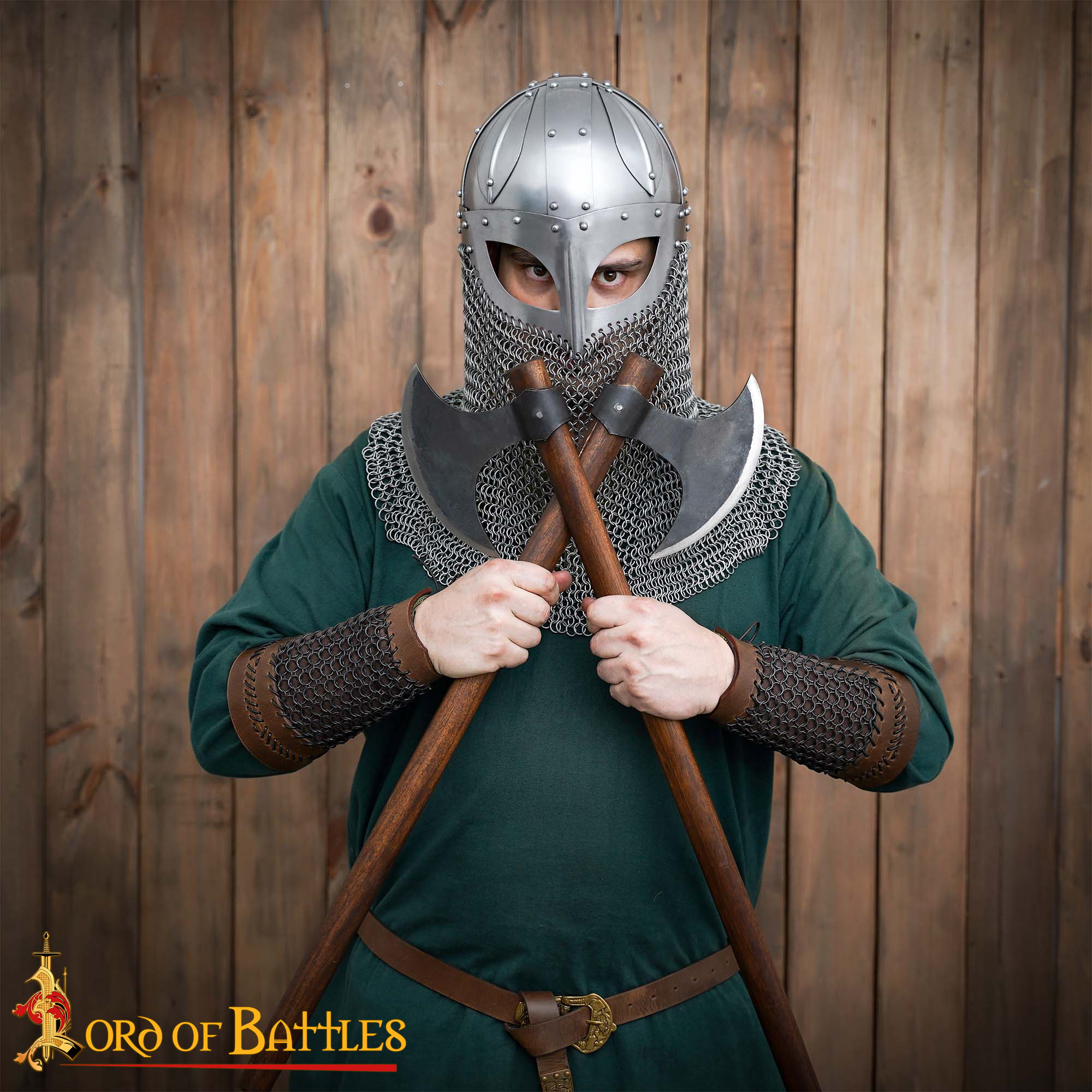 Monster Hunting Leather Bracers with Stitched Design & Blackened Chainmail – Medieval Fantasy Armor monster hunting leather bracers