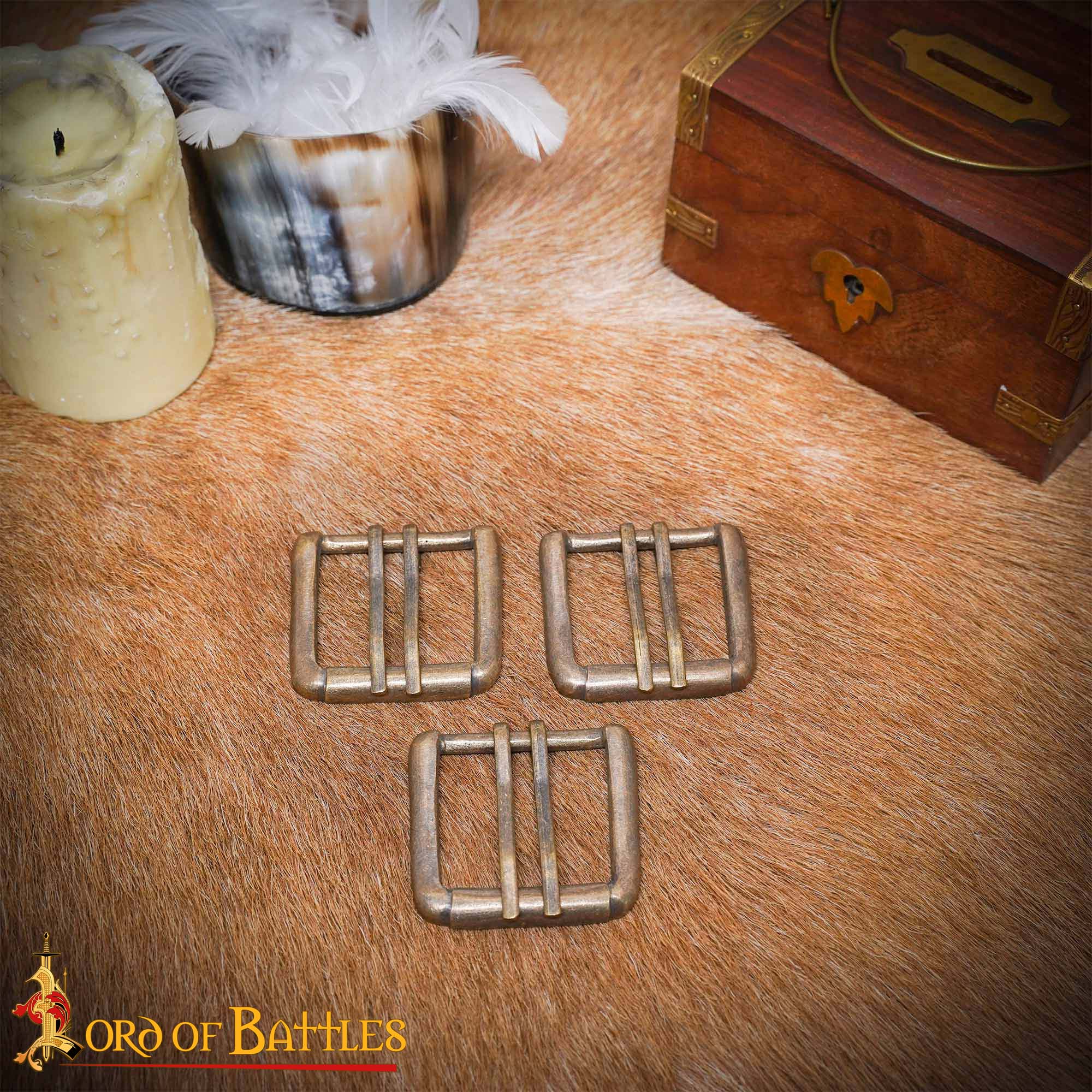 25949-3pcs_7 Double Needle Belt Buckles