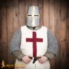 Crusader Great Helm – 13th Century Steel Helmet with Brass Cross-2286PL 1 Crusader Great Helmet
