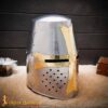 Crusader Great Helm – 13th Century Steel Helmet with Brass Cross-2286PL Crusader Great Helmet