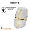 Crusader Great Helm – 13th Century Steel Helmet with Brass Cross-2286PL 2 Crusader Great Helmet