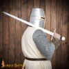 Crusader Great Helm – 13th Century Steel Helmet with Brass Cross-2286PL 5 Crusader Great Helmet