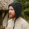 13th Century Medieval Padded Canvas Arming Cap-7202BK 1 Arming Cap