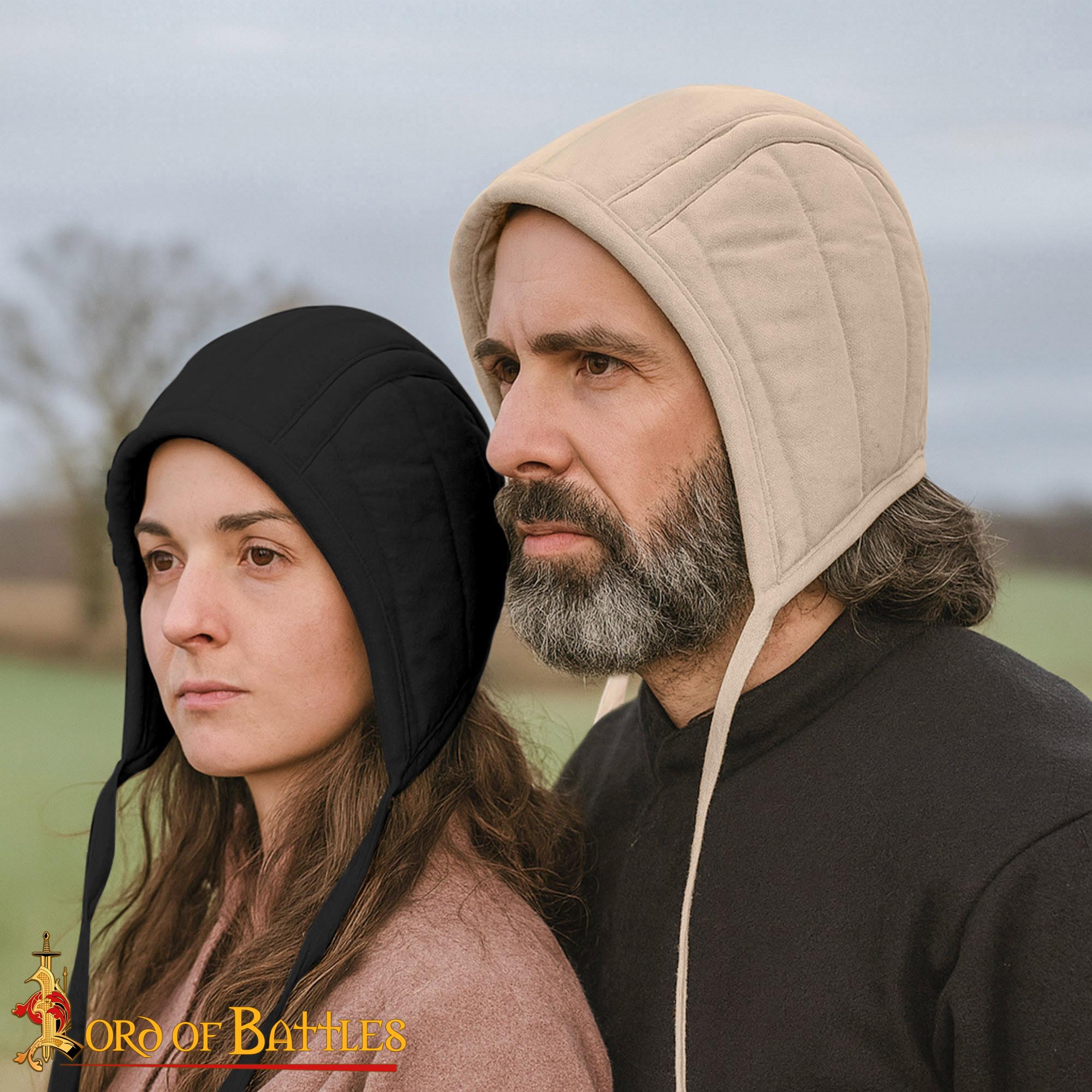 13th Century Medieval Padded Canvas Arming Cap-7202E 6 Arming Cap