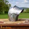 14-Gauge Steel Medieval Bascinet Helmet, 14th Century Knight Armor with Hinged Visor and Padded Liner - 25426P 5 Bascinet Helmet