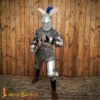 14-Gauge Steel Medieval Bascinet Helmet, 14th Century Knight Armor with Hinged Visor and Padded Liner - 25426P 8 Bascinet Helmet