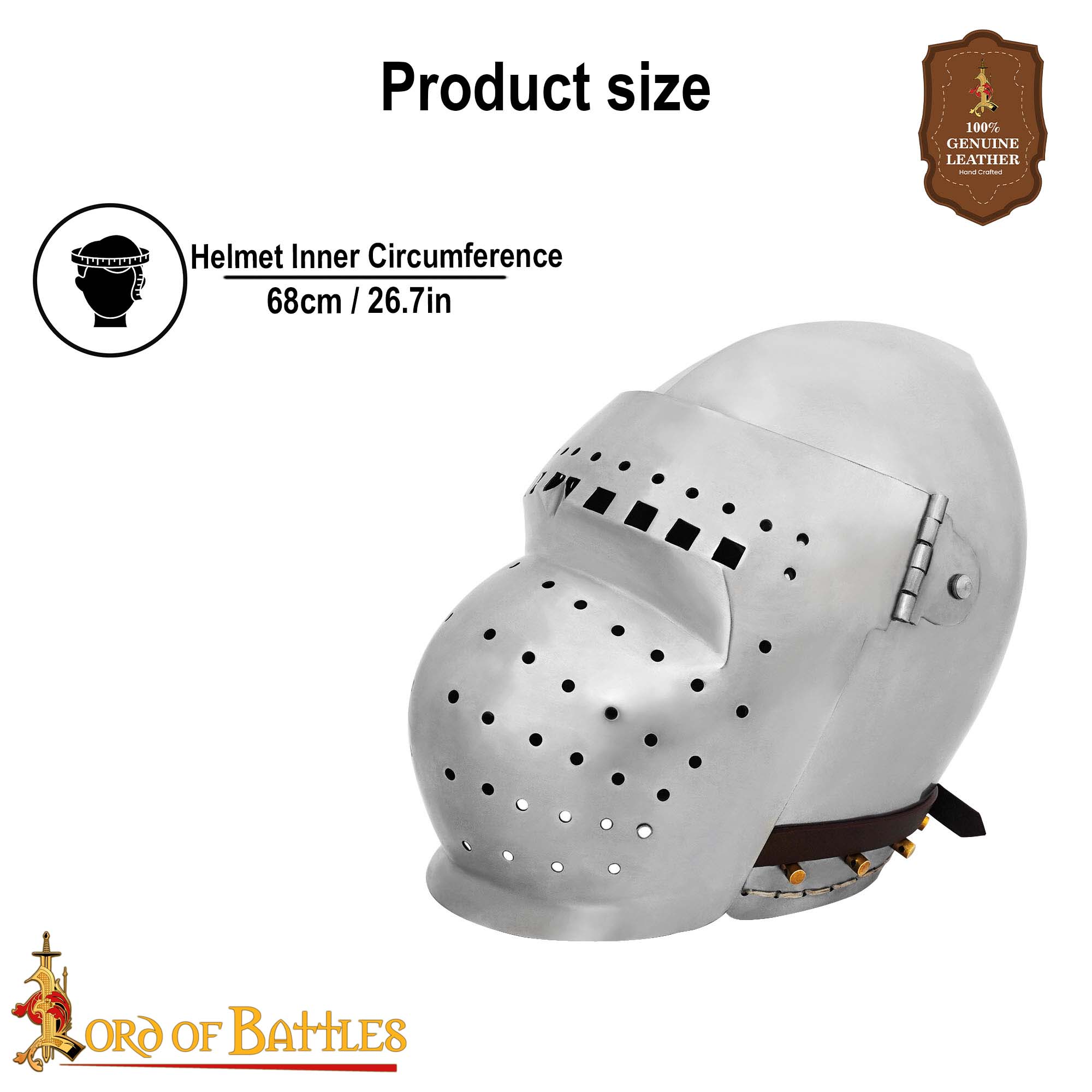 14th Century Full Visor Bascinet Helmet