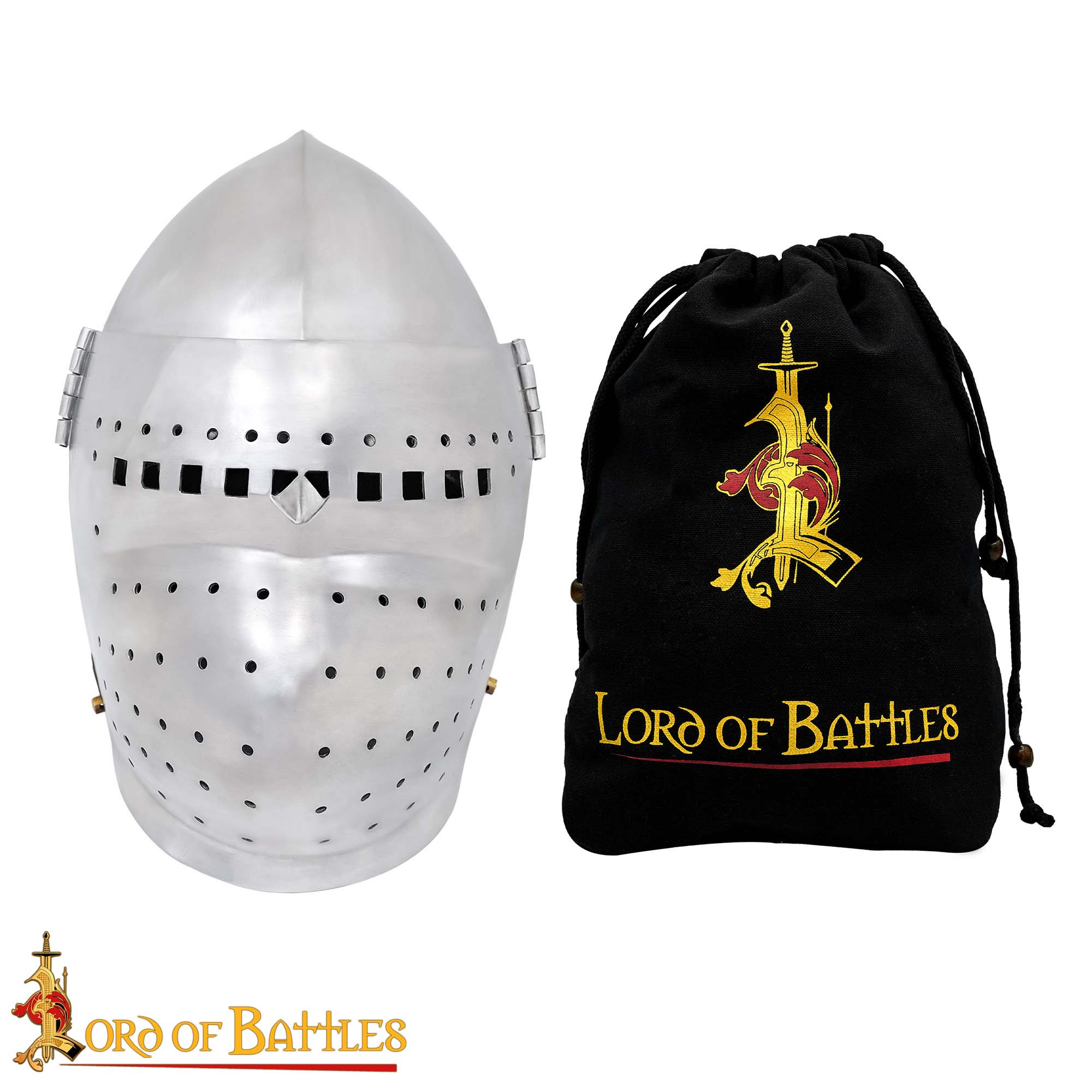 14th Century Full Visor Bascinet Helmet