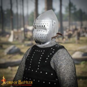 14th Century Full Visor Bascinet Helmet