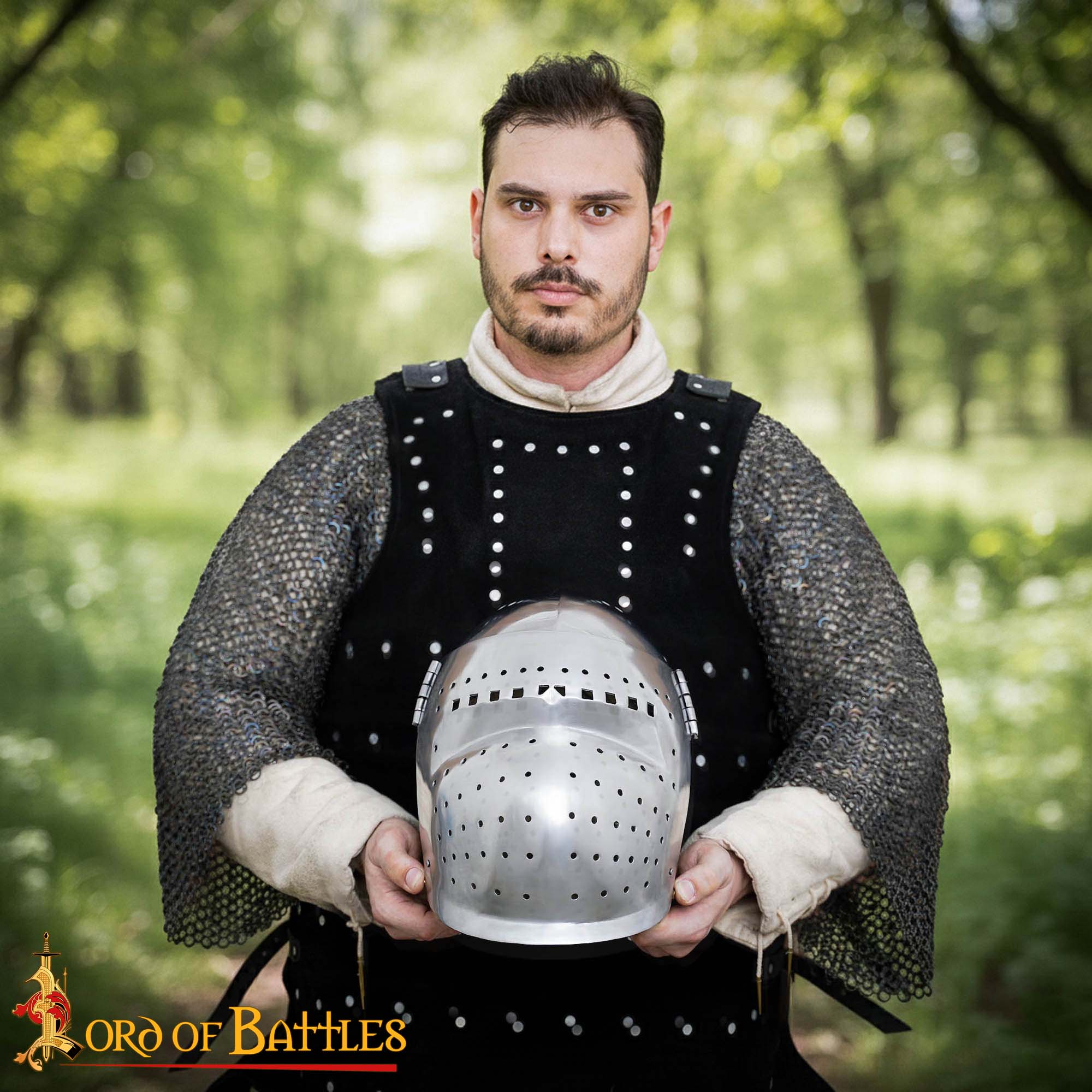 14th Century Full Visor Bascinet Helmet