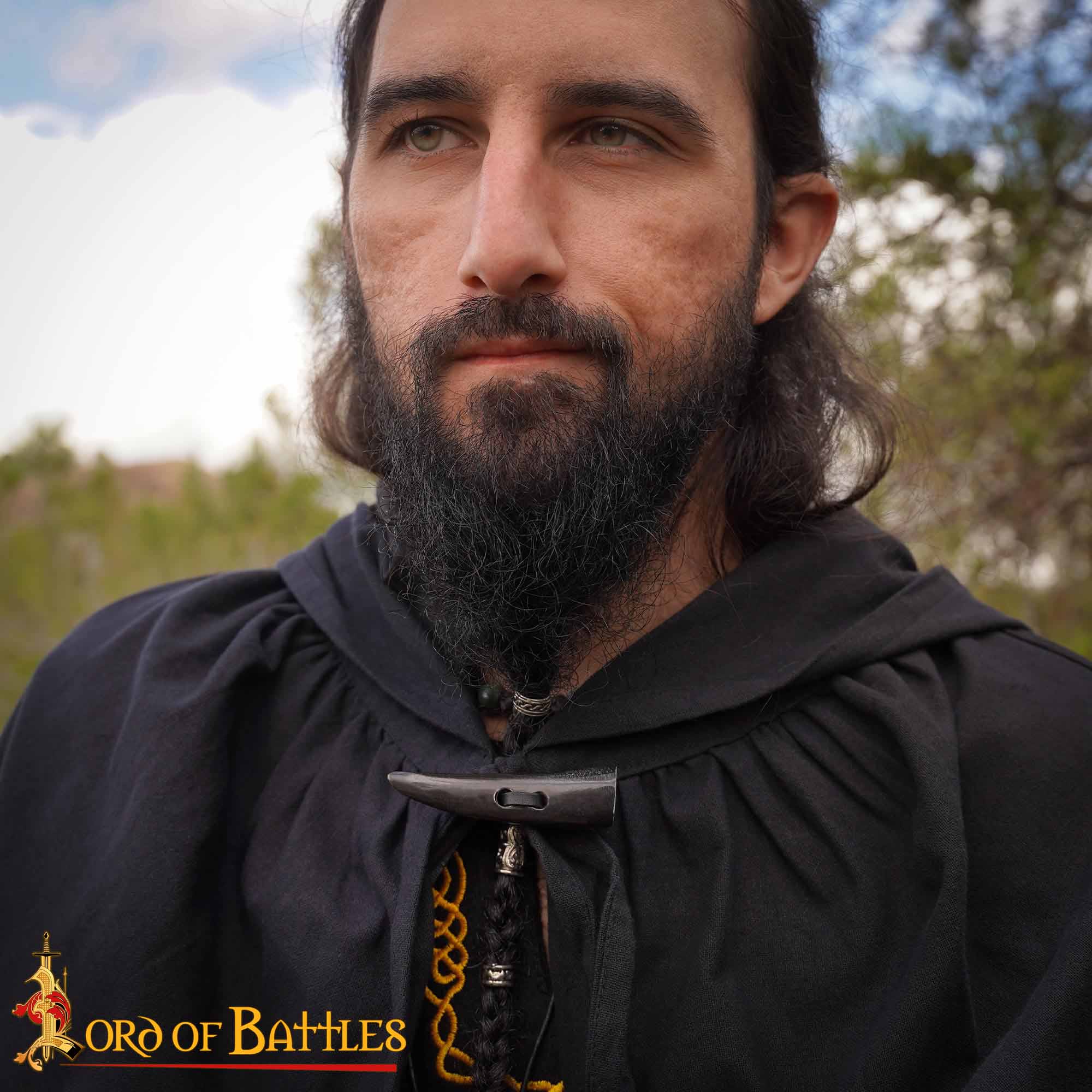 Viking Medieval Ox Horn Toggles, Set of 5 Handcrafted Natural Horn Fasteners Viking Medieval Ox Horn Toggles