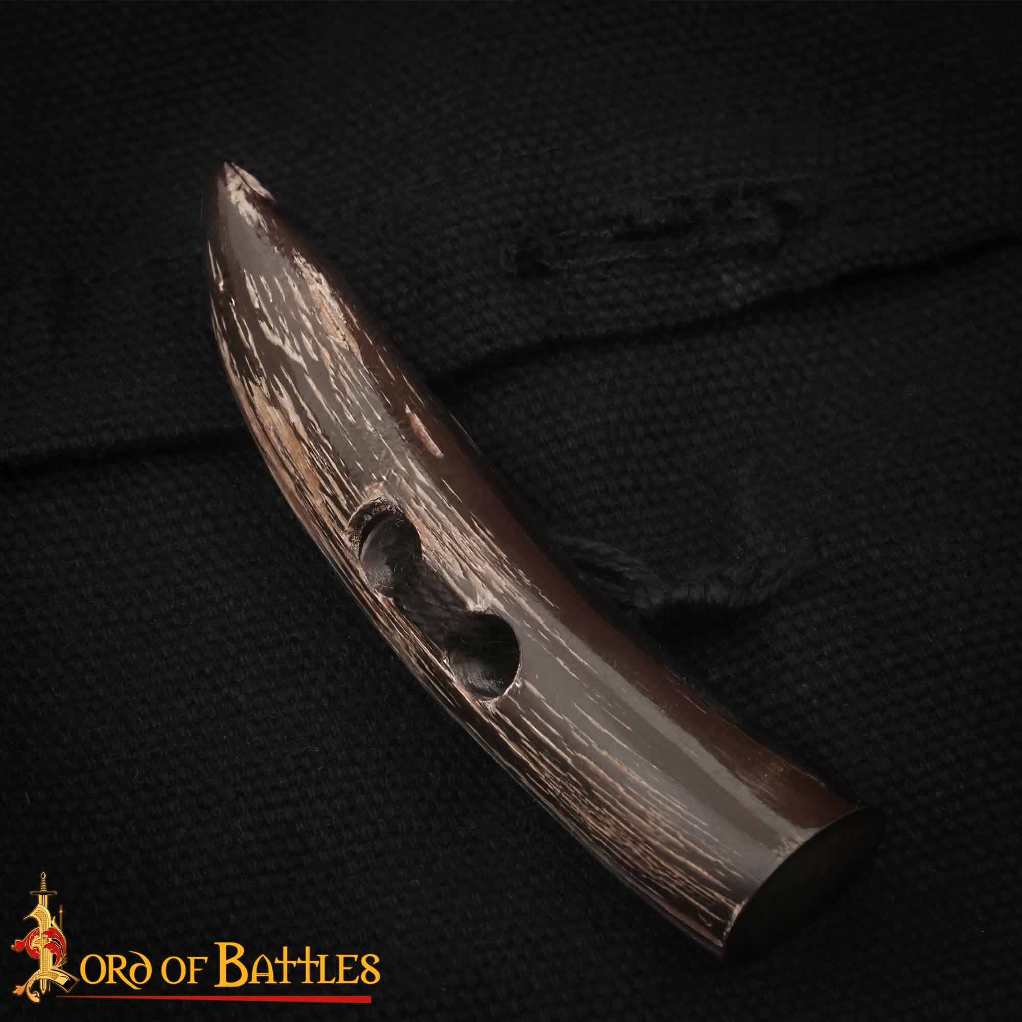 Viking Medieval Ox Horn Toggles, Set of 5 Handcrafted Natural Horn Fasteners Viking Medieval Ox Horn Toggles