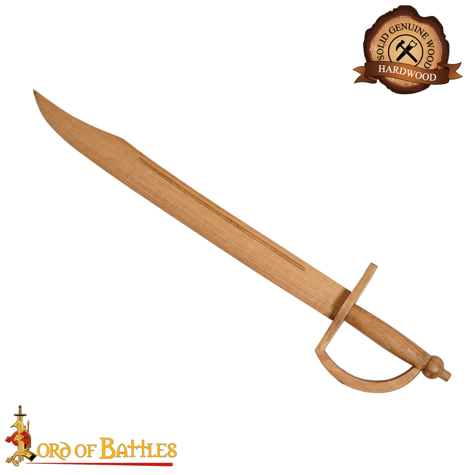 17th Century Wooden Cutlass Trainer Sword – Historical Practice Sabre for Reenactment, LARP-26125 3 Cutlass