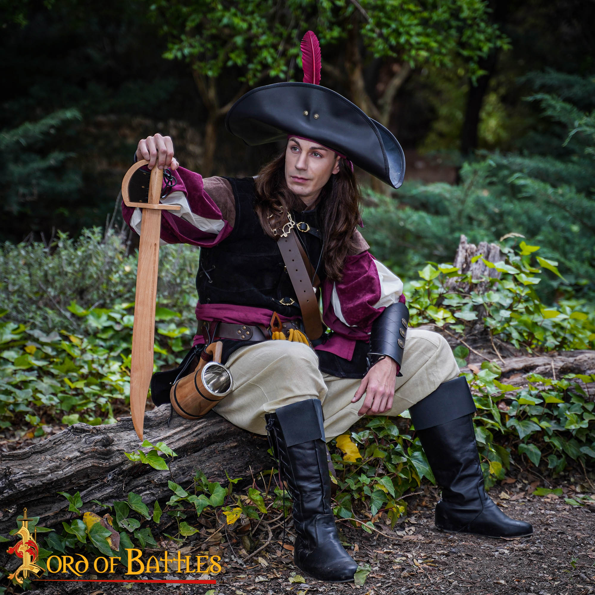 17th Century Wooden Cutlass Trainer Sword – Historical Practice Sabre for Reenactment, LARP-26125 6 Cutlass