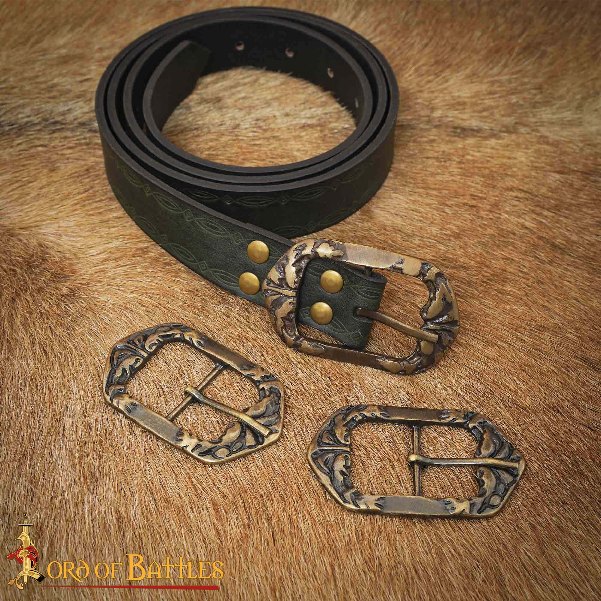 18th Century Medieval Antique Brass Buckles-25952M-3pcs 1 antique brass buckles