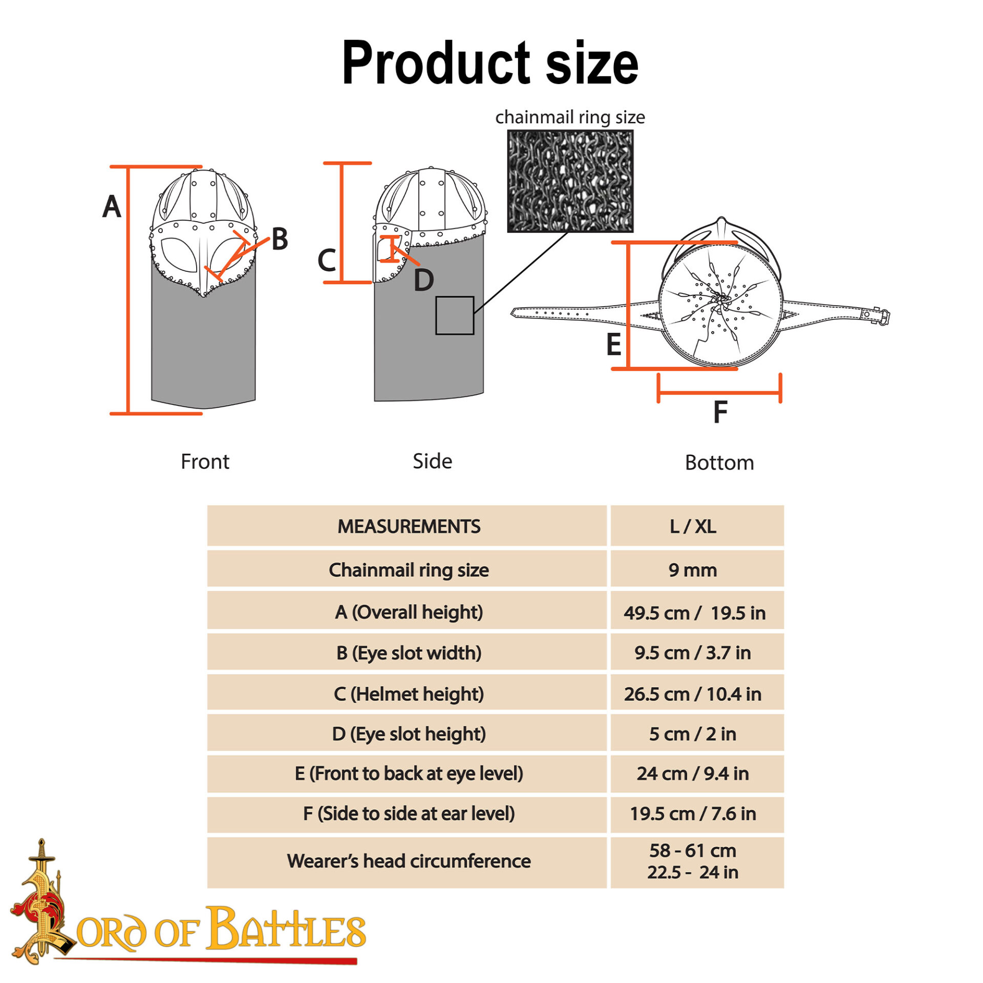 Viking Spectacle Helmet with Butted Chainmail Camail 16 gauge