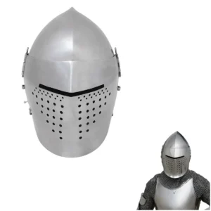 Medieval Bascinet Helmet 14-Gauge