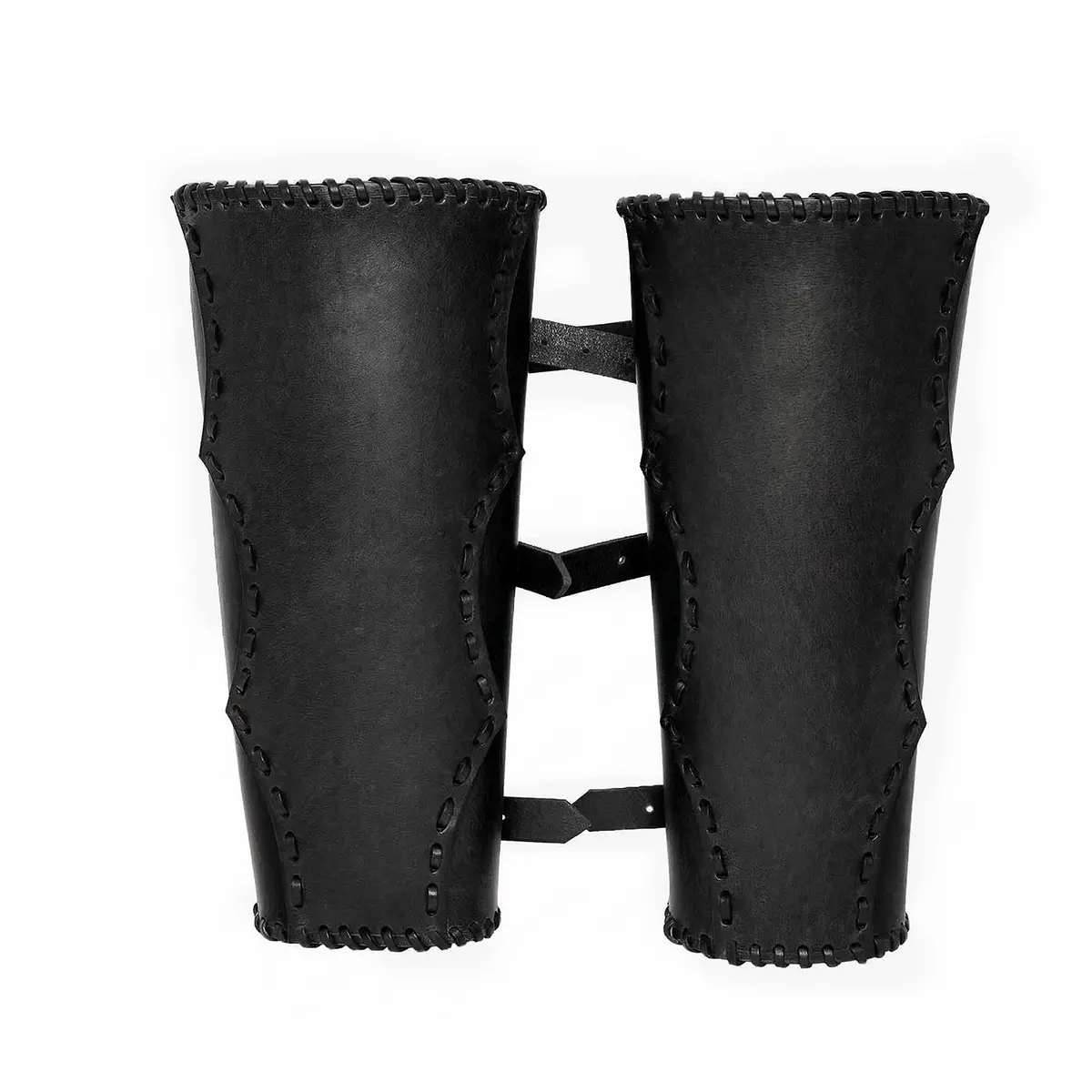 25814BK-Featured Ravencrest Leather Greaves