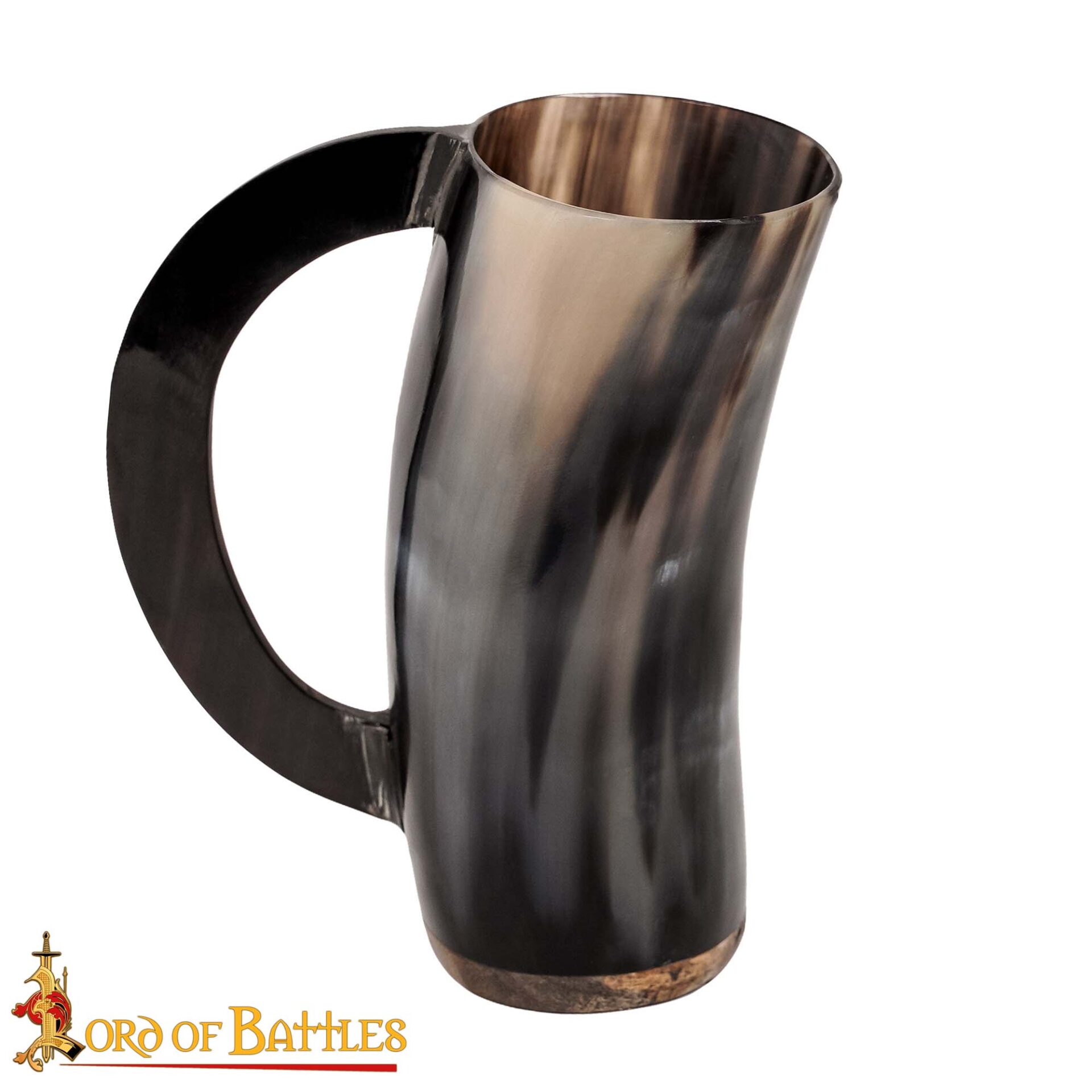 4432_2 Medieval Viking Horn Tankard Beer Mug Handcrafted Genuine Ox Horn