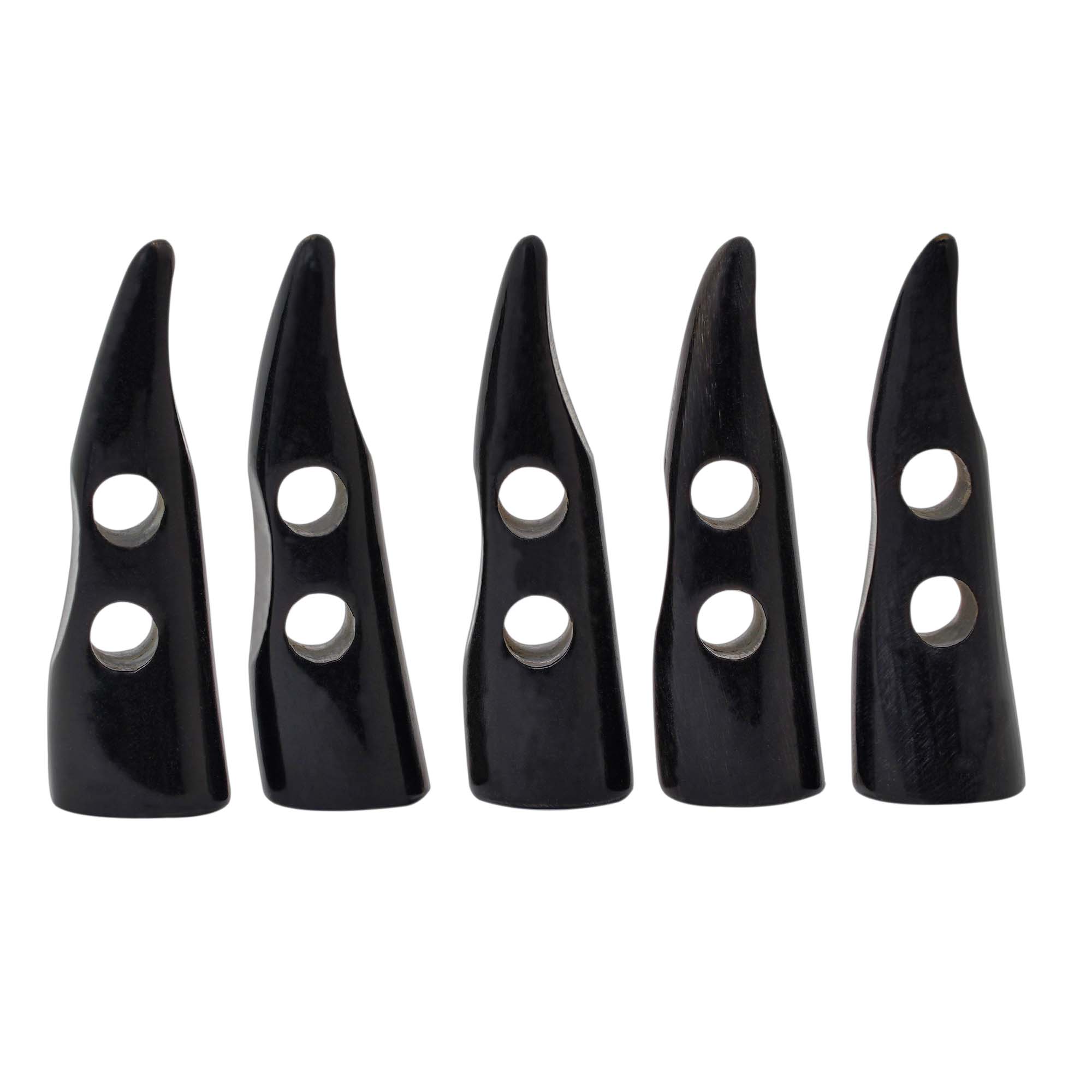 Handcrafted Genuine Horn Toggles Set of 5