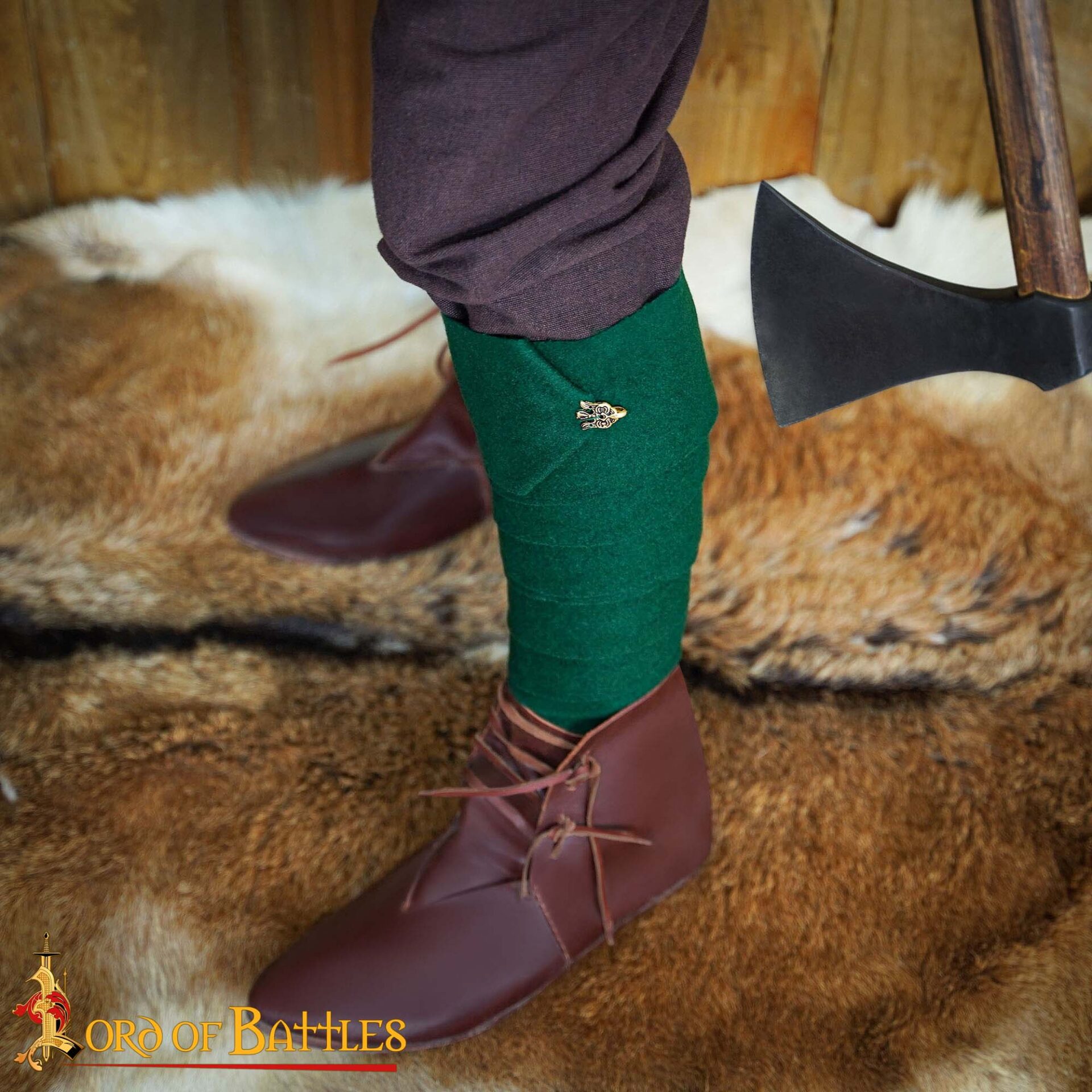 Antique Brass Viking Winingas Hooks – Norse Raven Design – Authentic Reenactment Accessories Hooks