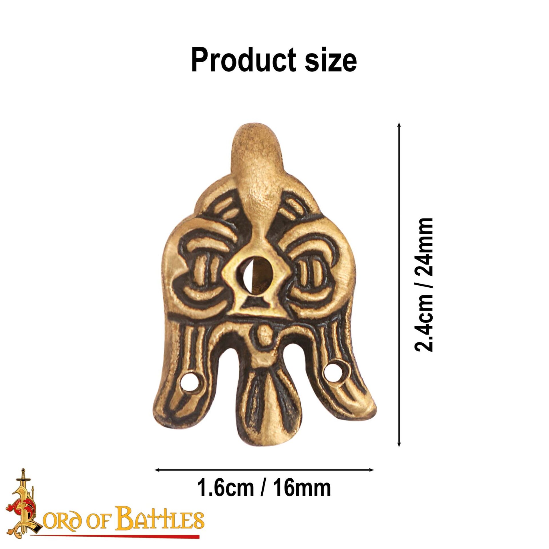 Antique Brass Viking Winingas Hooks – Norse Raven Design – Authentic Reenactment Accessories Hooks