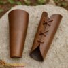 Handcrafted Medieval Authentic Leather Bracers - 25254CBR leather bracers