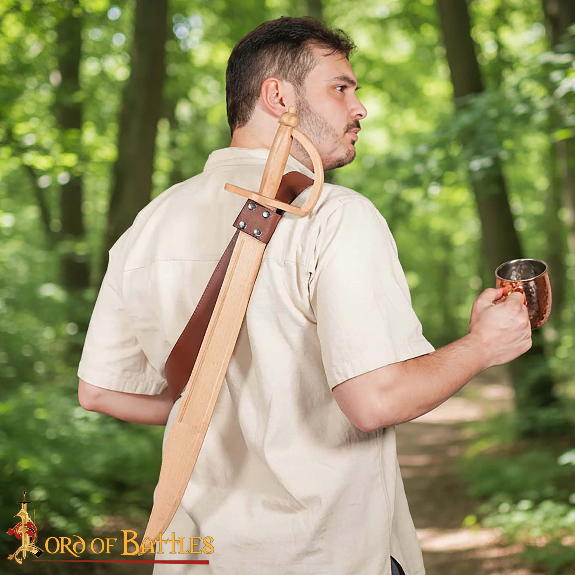 Medieval Leather Wide Sword Belt