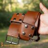 Medieval Leather Wide Sword Belt