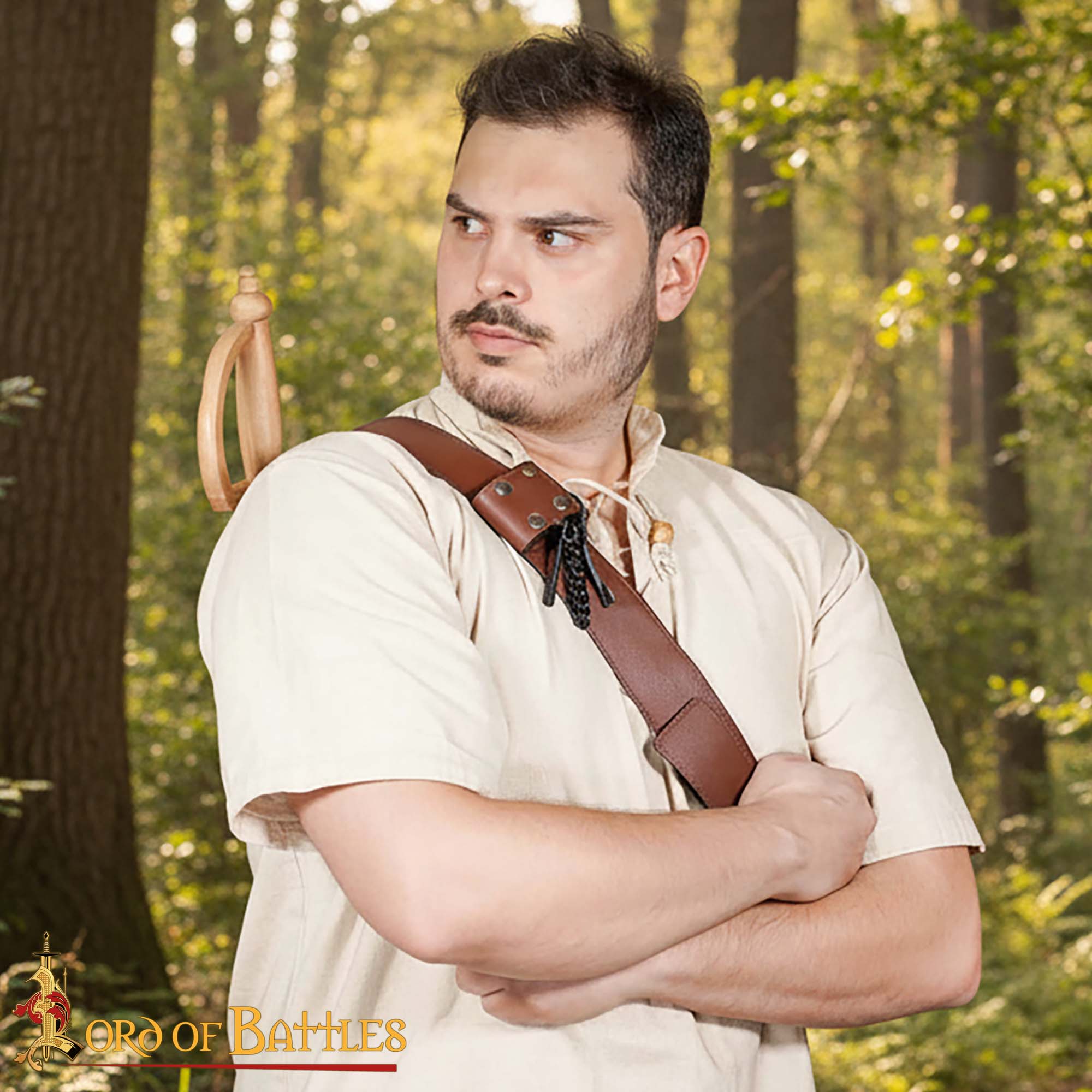 Medieval Leather Wide Sword Belt