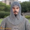 Round Ring Chainmail V Face Coif