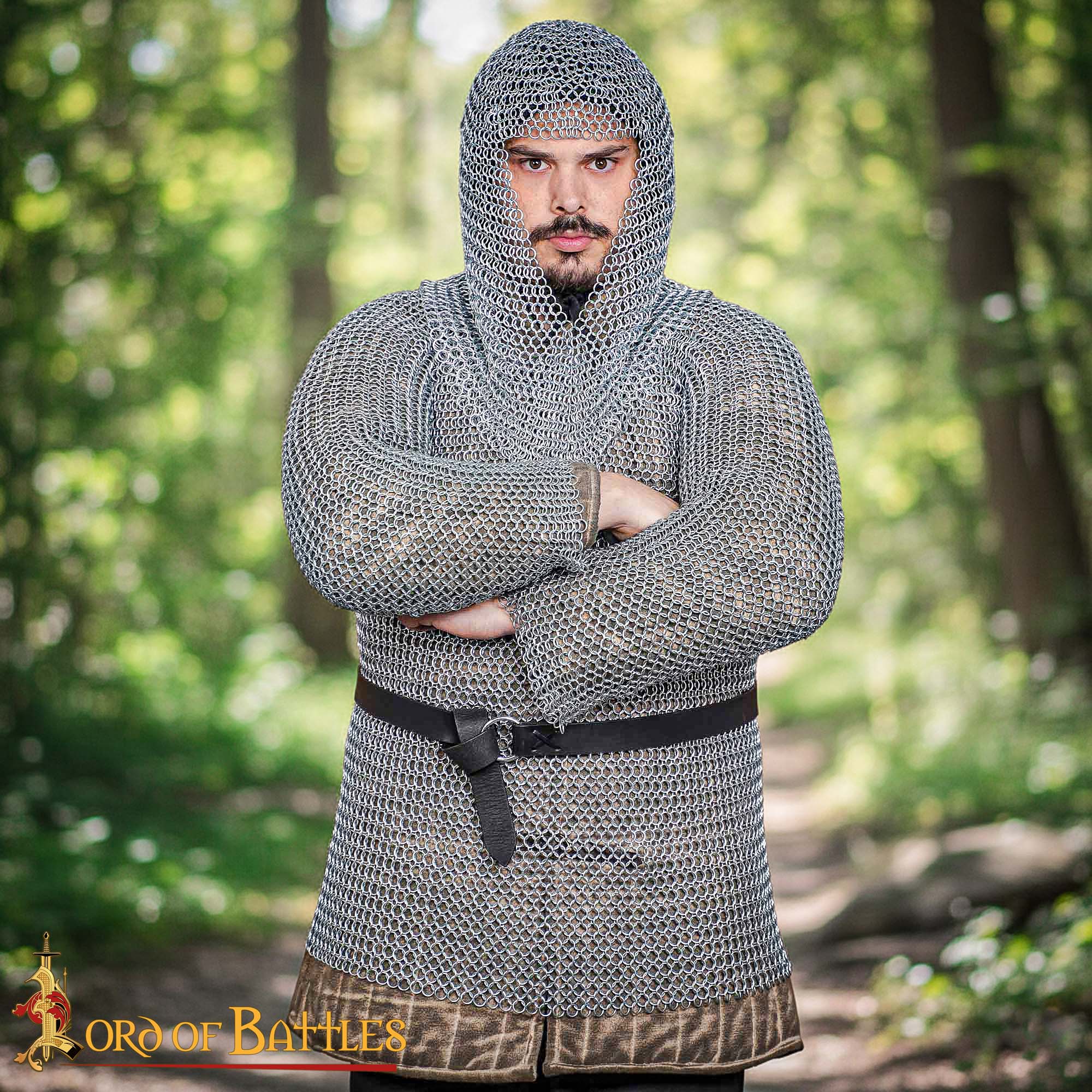 Round Ring Chainmail V Face Coif