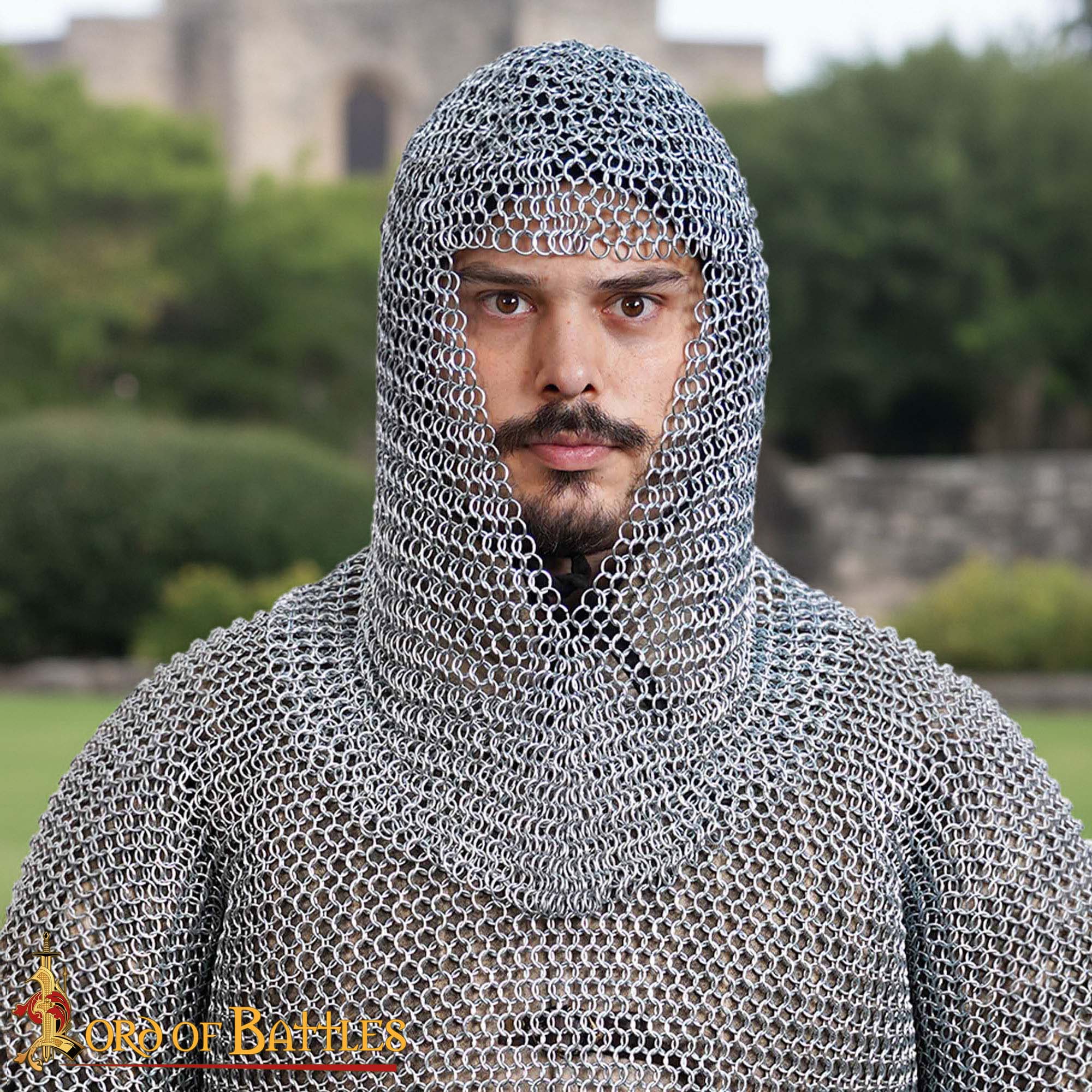 Round Ring Chainmail V Face Coif