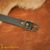 Medieval Leather Belt with Ornate Embossed Design Genuine Leather with Antique Brass Buckle - 26063CBR 4 Medieval Leather Belt