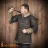 Round Ring Chainmail Medieval Haubergeon Half Sleeves-148BK Haubergeon