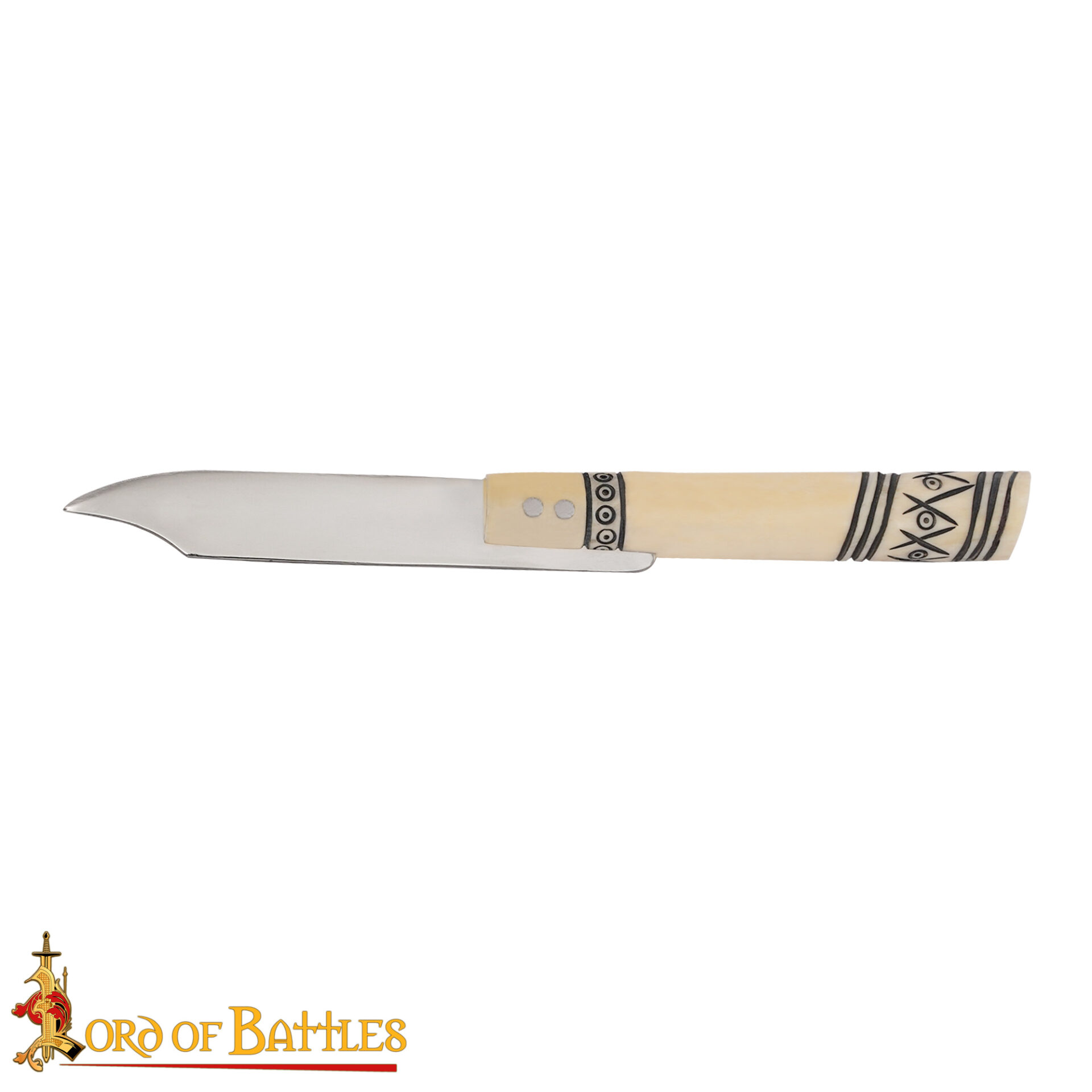 Iron Hand Forged Folding Knife with Bone Handle – 20 cm Polished Stainless Steel Blade Folding Knife