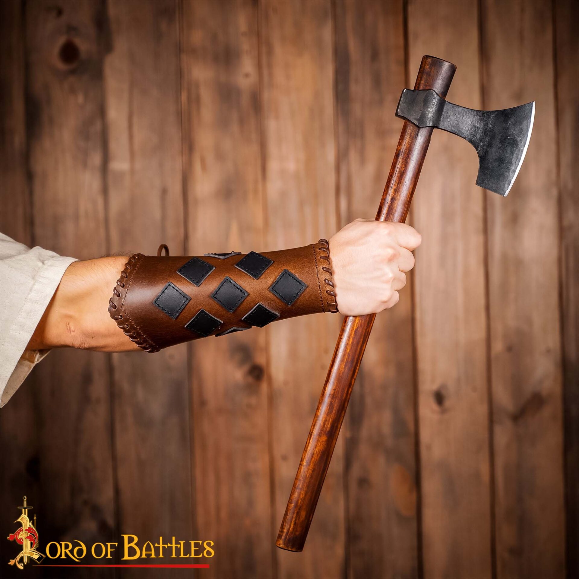 Fantasy Bracers Handcrafted Genuine Leathercraft for LARP and Cosplay