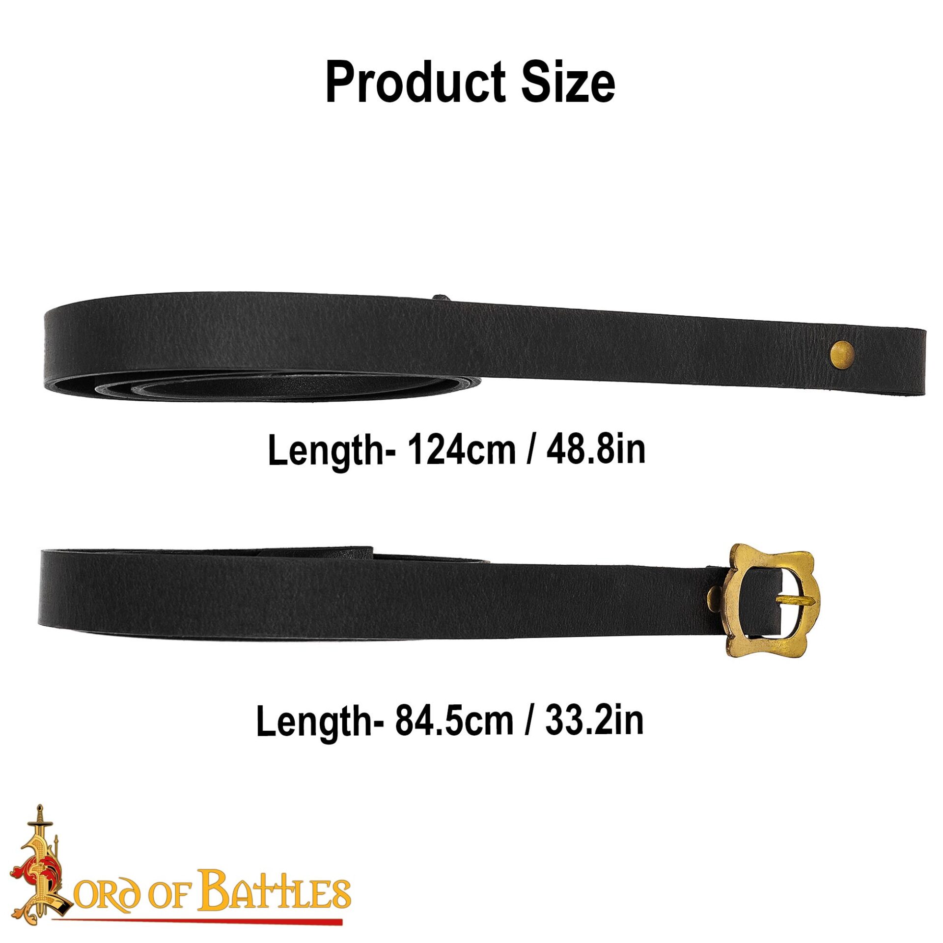 Roman Sword Hanging Genuine Leather Belt - 25130BK 2 Roman Sword Hanging Leather Belt