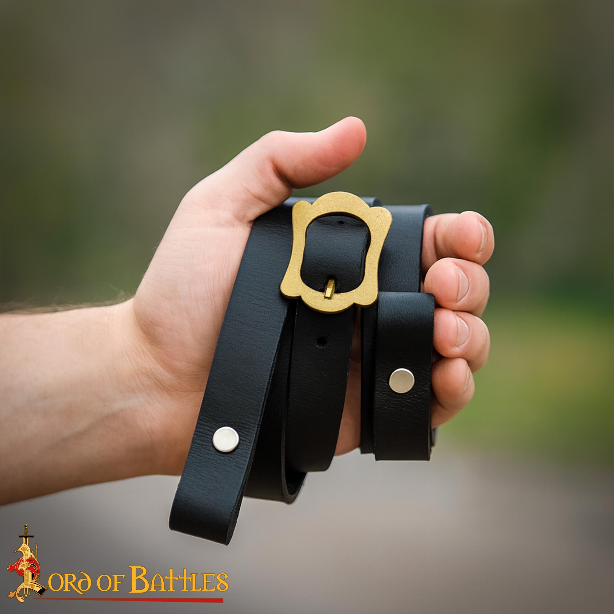 Roman Sword Hanging Genuine Leather Belt - 25130BK 4 Roman Sword Hanging Leather Belt