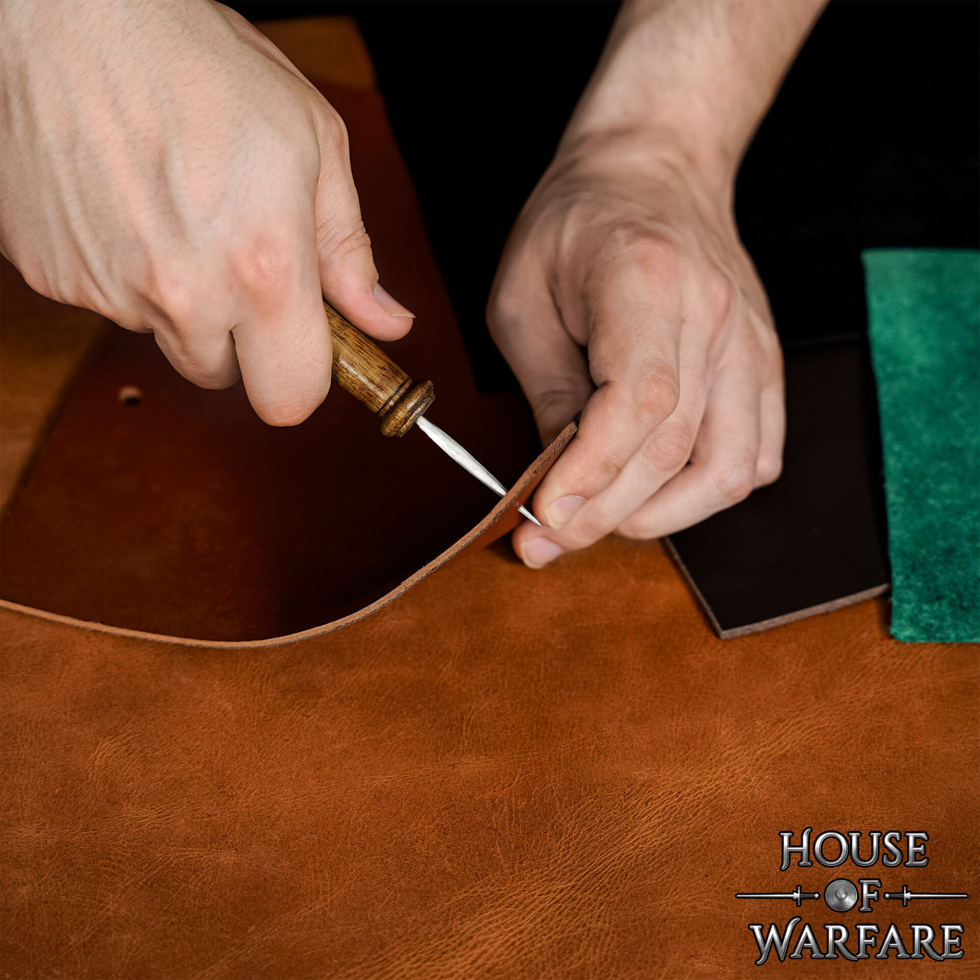 Leather Needle Awl -Polished Wooden Handle | Traditional Stitching Tool Leather Needle Awl